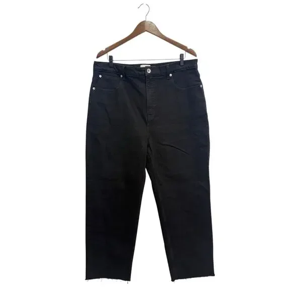 Everlane The Way High Straight Jeans in Black 27” inseam size 33R - Picture 4 of 7